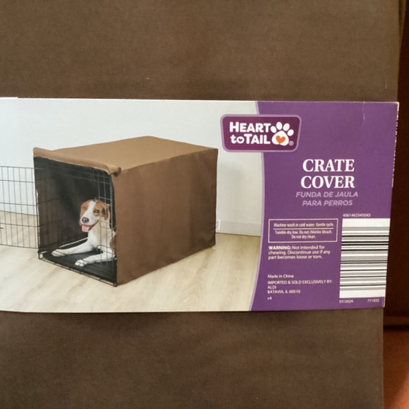 Heart To Tail Crate Cover Brown Color NEW - Picture 7 of 8
